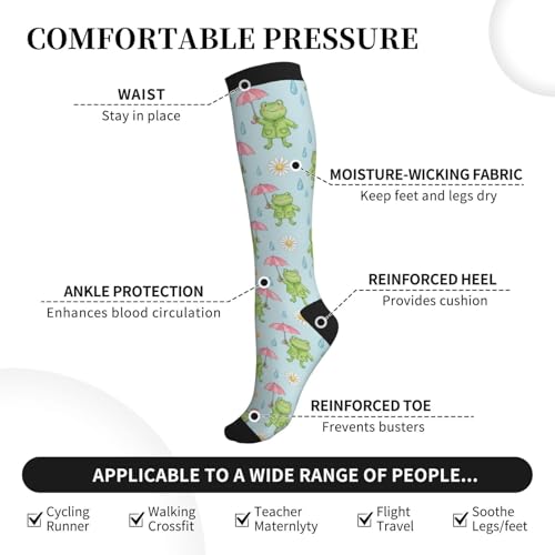 Graduated Compression Socks Knee High For Women Men Athletic - color: 27