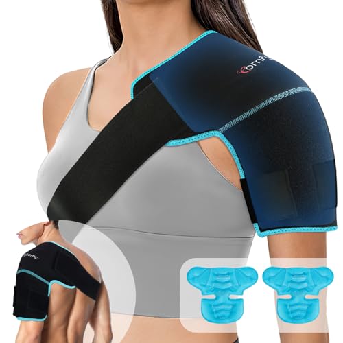 Comfytemp Shoulder Ice Pack Wrap, Shoulder Brace for Shoulders Pain Relief