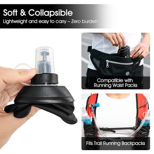 GUYI GYGYL Soft Flask, Collapsible Water Bottle for Sports, 150ml Black - color: 150ml Black
