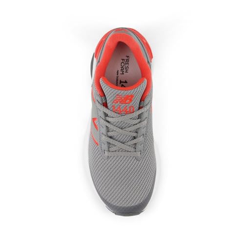 New Balance Kids' 1440 V1 Lace-up Running Shoe - color: Slate Grey/Blast Red, size: 1 Wide Little Kid
