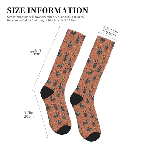 Cute Dog Compression Socks Women Men, Dog Lover Gift - color: Australian Cattle