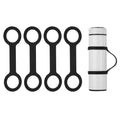 PATIKIL Water Bottle Carrier Grip, Portable Soft Silicone Non-Slip Water Handle Grip Water Bottle Holder Strap for Outdoor - color: Black