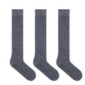 3 Pairs Men's Knee-High Dress Socks - color: Charcoal Heather - 3 Pairs, size: 7-12 Tall