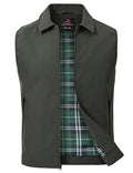 BGOWATU Men's Golf Vest Casual Windproof Sleeveless Jacket 3 Zip Pockets - color: Charcoal Grey, size: 3X-Large