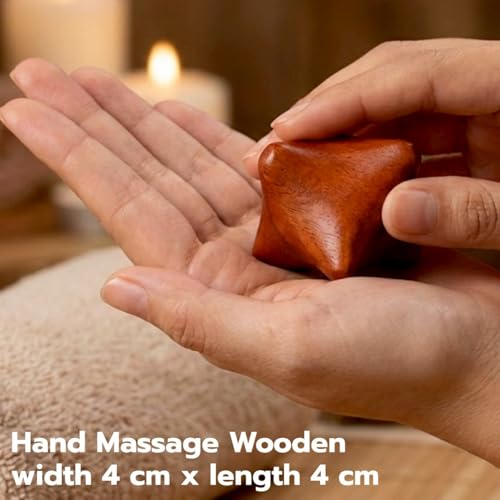 Lungcha 6 Types, 7 Piece Set Traditional Thai Massage Reflexology Wooden Stick Tool (Set of 6 Types Full Body Massage)