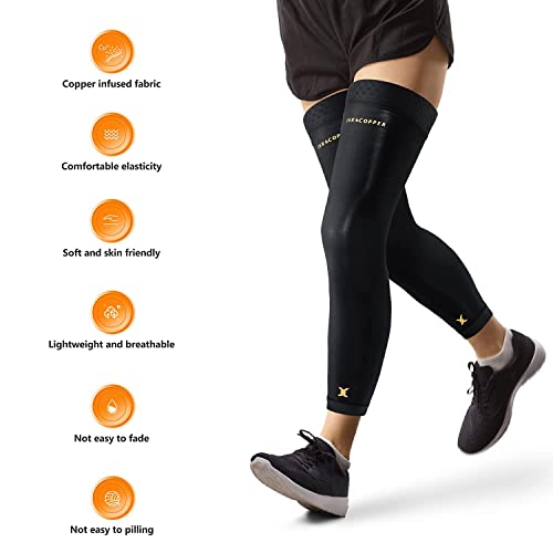 THX4COPPER Compression Full Leg Sleeves(Pair) - size: Large