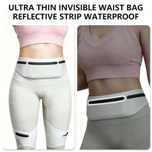 Running Belt for Men Women Waterproof Reflective Fanny Packs - color: Grey