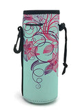 Wanty Neoprene 20 Oz Insulated Water Drink Bottle Cooler Carrier Cover Sleeve Tote Bag Pouch Holder Strap for Climbing Cycling and Running Outdoor Activities (Campanulaceae) - color: Campanulaceae