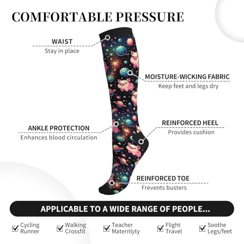 Compression Socks Circulation 15-20 Mmhg Knee High - color: Pig