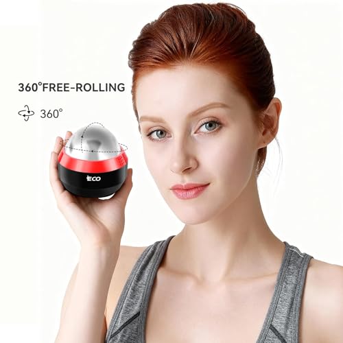 iECO Massage Ice Roller Ball Cold & Heat Therapy Plantar Fasciitis Roller - color: Black & Red