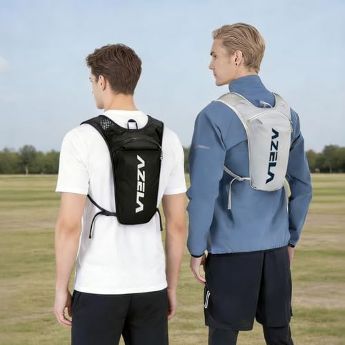 TRIWONDER Hydration Vest Running Backpack for Men & Women, Water Pack for Hiking, Camping, Climbing & Cycling, Lightweight Daypack - color: 04 Black - with a 350ml Soft Flask
