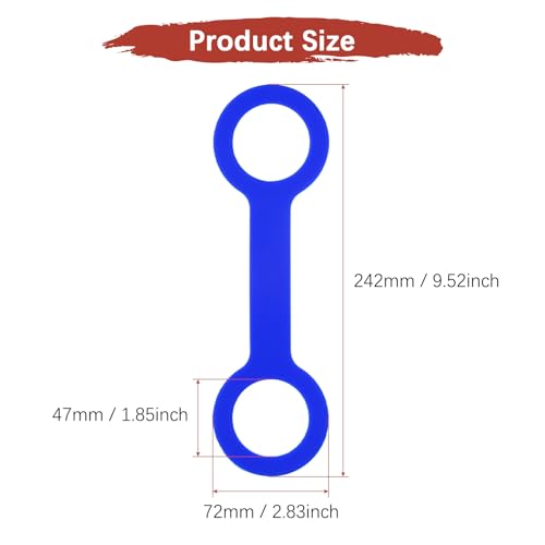 Water Bottle Handle Carrier Strap [2PCS] - Makes Any Cup Handheld Use for Running & Bike & Hiking & Gym - color: Blue