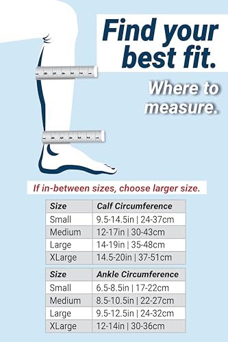 OS1st Thin Air Compression Calf Sleeves TA6 for running, maximizing airflow and relieving shin splints - color: Steel Blue, size: Large