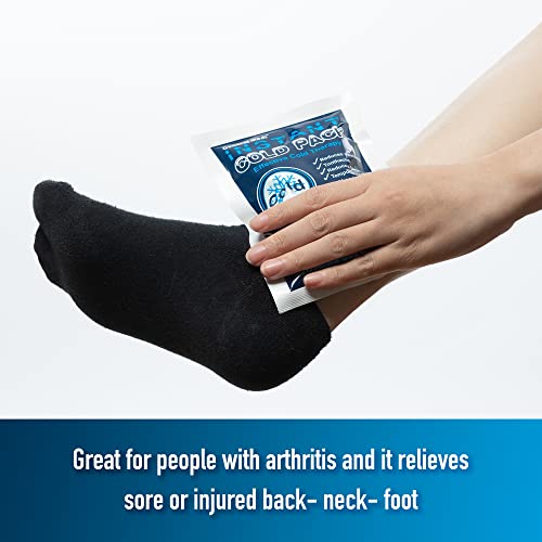 General Medi Instant Ice Cold Pack (4”x 5.5”) – 8 Packs Disposable Cold Therapy Ice Packs for Pain Relief, Swelling, Inflammation, Sprains, Toothache – for Athletes & Outdoor Activities - size: 8 Packs (4”x 5.5”)