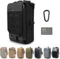 Tactical Molle Utility Pouch Cell Phone Pouch, Waist Bag Belt Pouch for Men, EDC Bag Gadget Organizer Vest Pack Purse Mobile Phone Case Hunting Compact Bag for Runing - color: Black