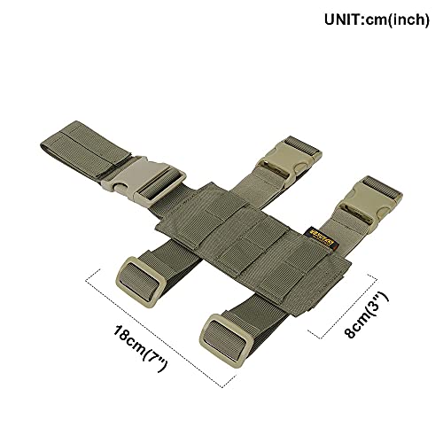 EXCELLENT ELITE SPANKER Tactical Drop Leg Holster Adjustable Drop Leg Platform Molle Module Universal Bag for Left/Right Leg - color: Ranger Green