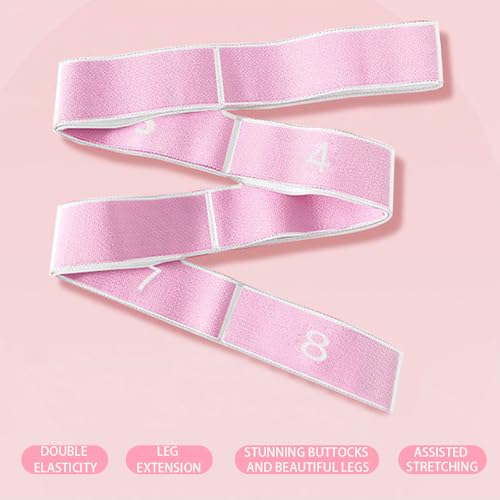 Elastic Stretch Band with 8 Numbered Loops for Yoga Fitness Leg Training