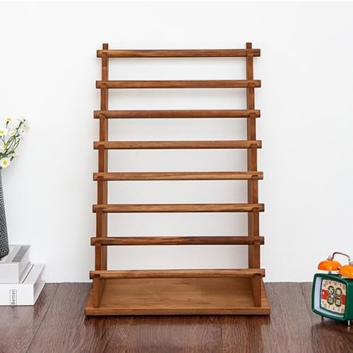 Multi-Tier Wooden Washi Tape & Sticker Organizer, Desktop Display Rack for Craft Storage, Jewelry Bracelets, Ribbons - Gift for Planner Enthusiasts H-8 - size: 8-Tier