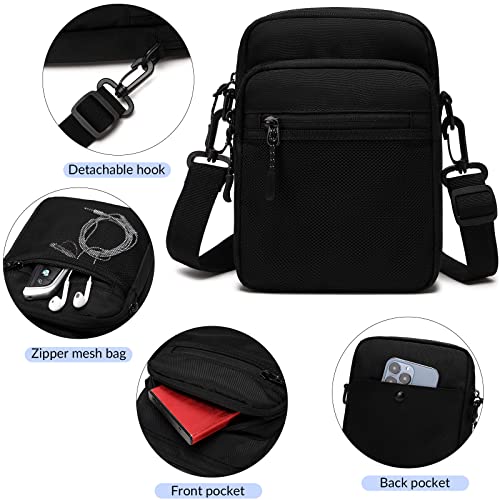 Lohol Small Messenger Bag for Men Women, Water Resistant Adjustable Crossbody Sling bag Purse for Travel Sports - color: Purple