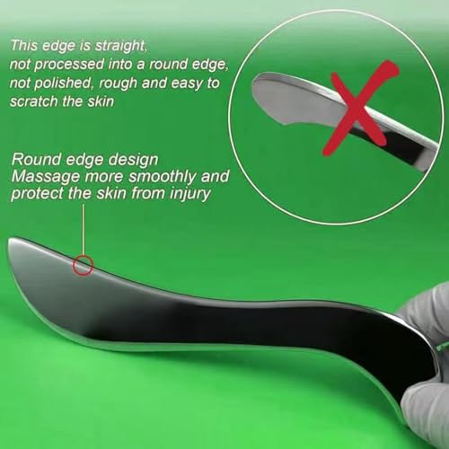 Muscle Scraper Tool Set, Stainless Steel IASTM Kit for Fascia Release, Scar Tissue Massage, Scraping Tool Physical Therapy(3 pcs) - style: GYX COELE-3 set B