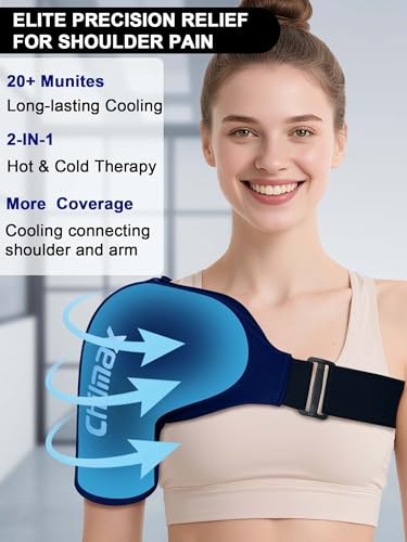 Shoulder Ice Pack Wrap for Rotator Cuff Cold Therapy Brace - color: Large Blue