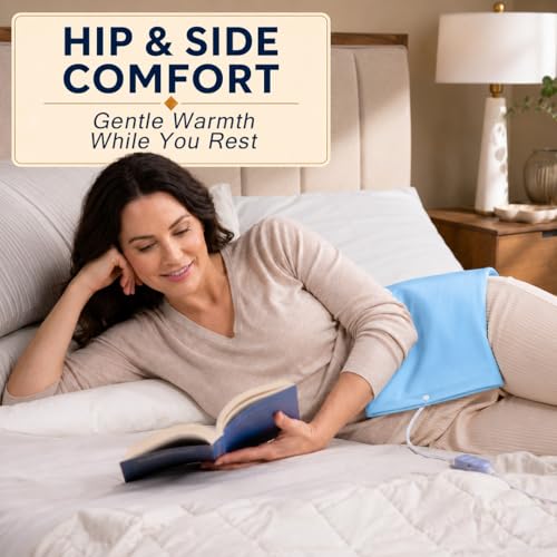 Boncare® Stay-On Small Vinyl Electric Heating Pad for Neck and Shoulders and Back Without Auto-Off, Low & High Heat Levels, Waterproof Hot Heat Pad with Washable Cover (12"x15", 1-Pack) - size: 12" x 15"