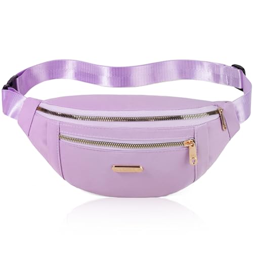 Fanny Pack Crossbody Bags for Women, Waist Pack for Running Sports Travel - color: D Purple