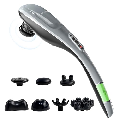 MEGAWISE Cordless Back Massager, 5 Speed Handheld Massager for Body