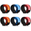 LOBKIN Safety Bracelets, LED Slap Armband Kids Walking at Night Safe LED Wrist Light Reflective Belt, Magic Band Running Lights - color: Blue Orange Red - Battery