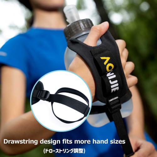 Azarxis TPU Soft Flask Collapsible Water Bottle Running Folding Gel Water Reservoir Handheld for Hydration Pack Hiking Cycling Climbing Jogging Marathon Trail Race - color: #03 Transparent - 420ml with Adjustable Handstrap