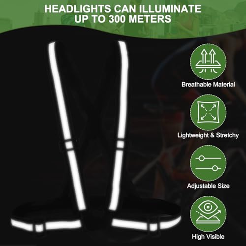 PATIKIL Reflective Safety Vest, Hi-Vis Safety Vests, Adjustable High Visibility Reflective Strips for Traffic Control - color: Black