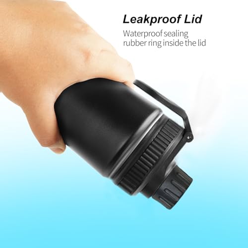 Lid Replacement Compatible with Thermoflask, Leak Proof lid Fits for Thermoflask 16 18 24 32 40 64oz Wide Mouth Bottle, Handle Easy to Carry, BPA Free.