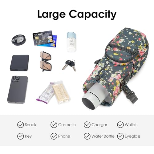 sportsnew 40oz Insulated Crossbody Water Bottle Sling Bag w/Phone Pocket - color: Rose