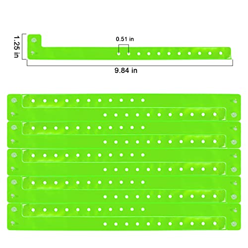 Plastic Party Green Wristband 100 Pack, Vinyl Wristband for Event - color: Green