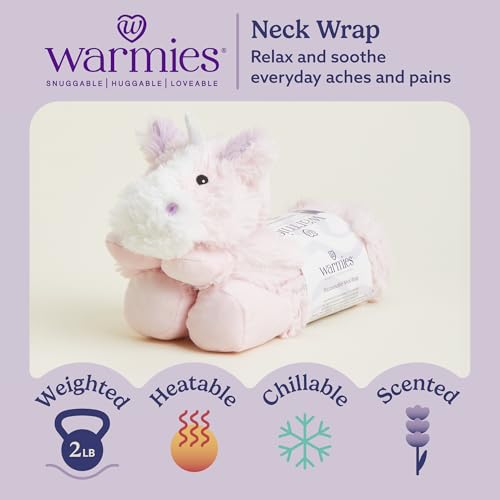warmies Microwavable Neck & Shoulder Wrap, Weighted Neck Heating Pad, 2 lb