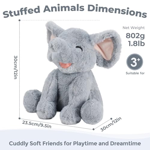 Microwavable Elephant Stuffed Animals, Heatable & Coolable Plush Toys - style: B-Elephant