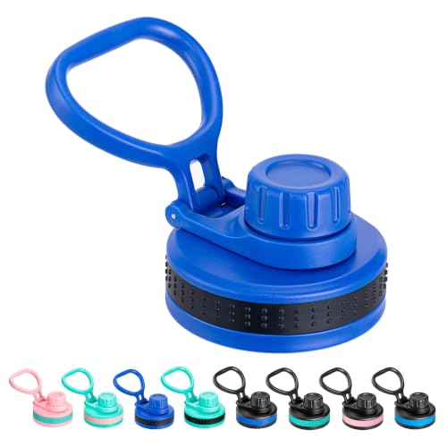 Spout Lid for Thermoflask, Takeya, Simple Modern 12-64oz Wide Mouth Bottle - color: Blue+Black