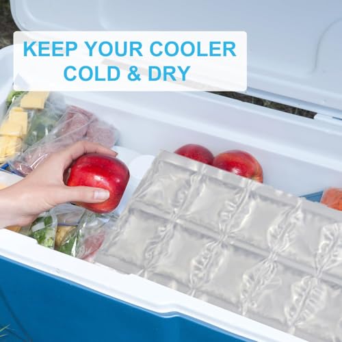 SportEmblema Flexible 2 Pack Small Ice Pack for Bento Lunch Boxes & Cooler - color: Clear