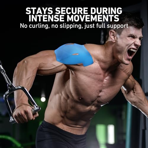 KTQUICK Precut Kinesiology Tape for Shoulders, 12 PCS, 20% Stronger, Blue - color: Blue, size: 12PCS