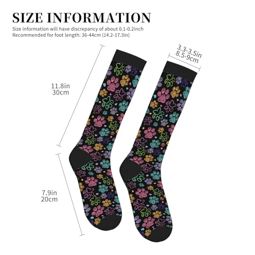 Avocado Compression Socks Women Men Knee High Stock for Running Work Support Nurses Travel - color: Dog Paw
