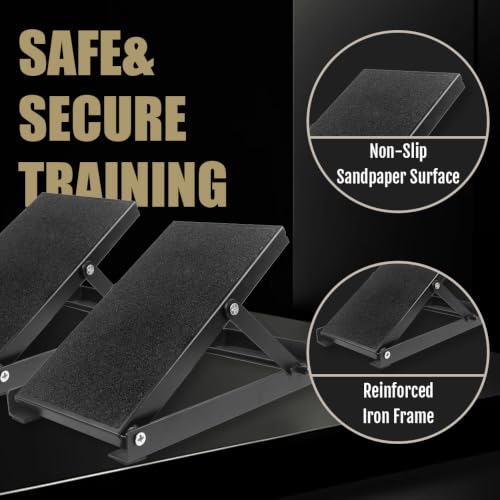 Steel Slant Board for Calf Stretching, Adjustable Squat Wedge Block for Squats to Improve Mobility Balance & Strength Performance