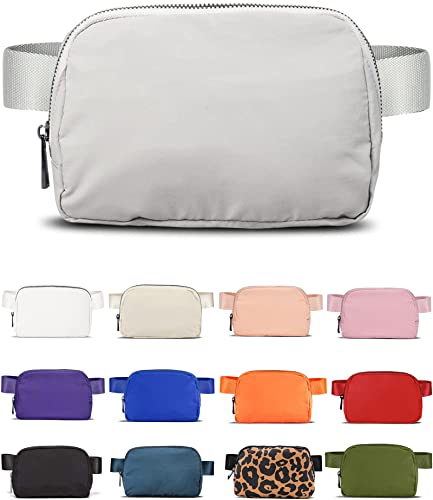 YOSHUYUKI Fanny Pack Crossbody Bag Trendy Waterproof Small Sling Cross Body Purse for Women Men Fashion Waist Packs Mini Belt Pouch Chest Bum Hip Bag Lulu Dupes for Travel Vacation Running Ash - color: Ash
