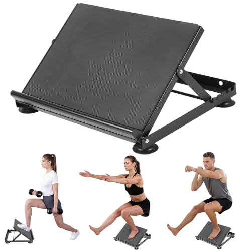 Heavy Duty Slant Board for Calf Stretching, 660lbs Capacity, 15.75 Inch 5-Level Adjustable Stretch Board for Squat, Plantar Fasciitis Relief, Non-Slip Foot Ramp
