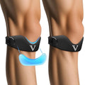JHVW Patellar Tendon Support Strap 2-Pack, Knee Brace for Women Men, Adjustable Knee Patella Band Strap for Tendonitis, Running, Squats (Black) - color: Black