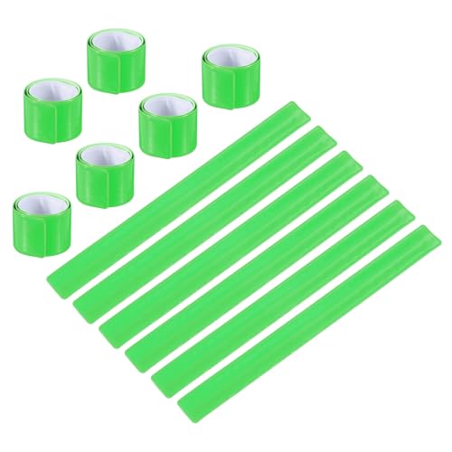 PATIKIL Reflective Slap Bands Snap Bracelet - color: Green