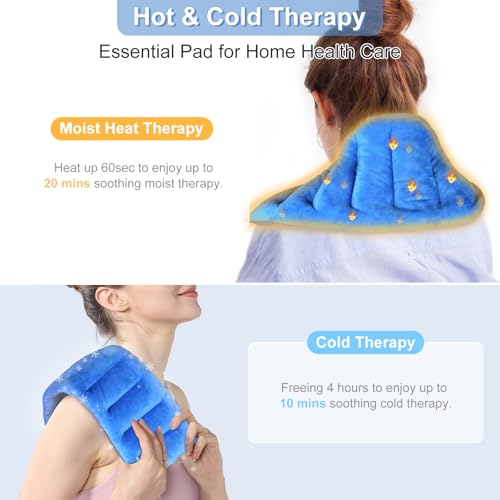 SuzziPad Microwave Heating Pad for Muscle Soreness Fatigue, 7"X16", Blue - color: Navy Blue