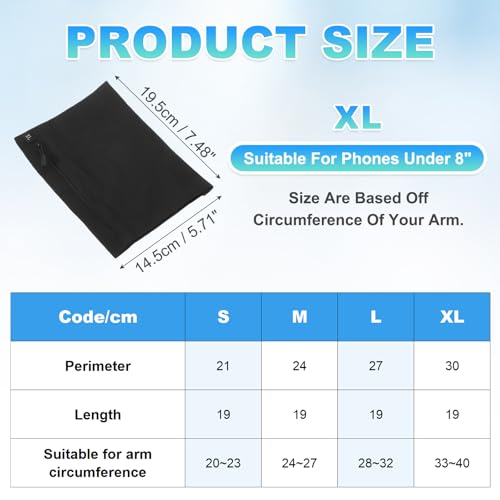 PATIKIL Sports Armband Sleeve XL Size Universal Running Holder Arm Black - color: Black, size: XL