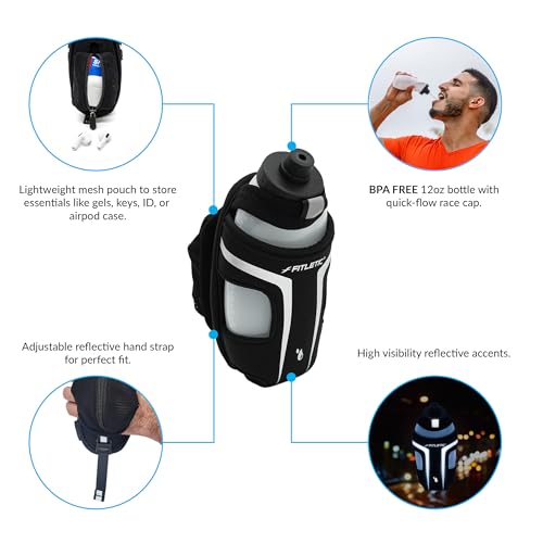 Fitletic HydraPocket Handheld Water Bottle Carrier (Black)