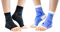 Thirty48 Plantar Fasciitis 20-30 mmHg Ankle Compression Socks, Foot Brace - color: Black & Blue (2 Pairs), size: Medium