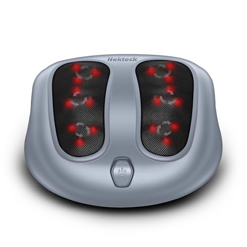 Nekteck Shiatsu Foot Massager with Heat for Plantar Fasciitis - color: Gray